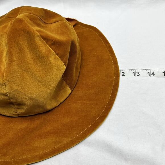 Vintage Mr. John Juniorette Susannah Pels Women’s Gold Velvet Mod Bucket Hat - Picture 5 of 8